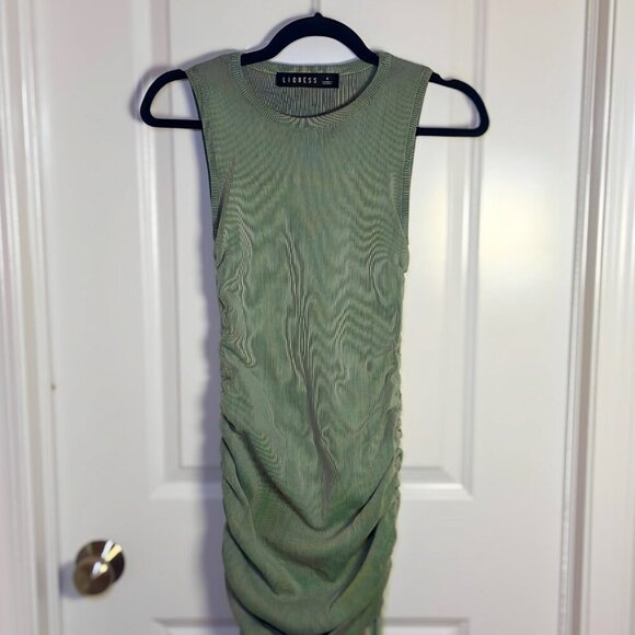 Princess Polly Military Minds Sage Green Mini Dress LIONESS (US 4) - Picture 2 of 8